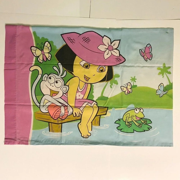 Dora The Explorer Pillow Case Standard Size 20" x 30" 1 Piece Pillowcase - Picture 10 of 12